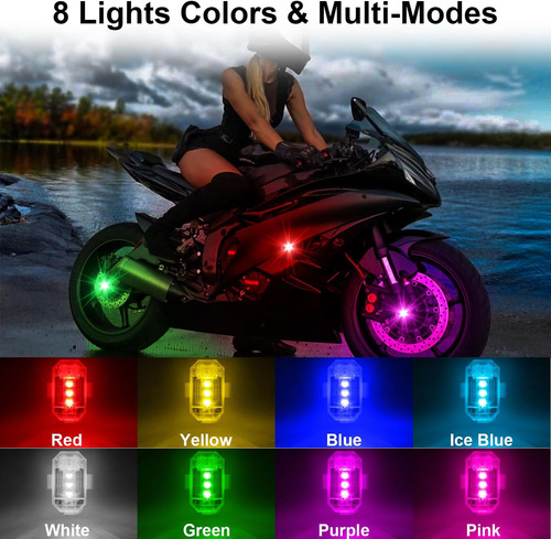4pcs Luces Estroboscópicas Led Inalámbricas Con Control Luz