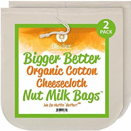 Nut Milk Bags - Organic Cotton Cheesecloth - Pro Quality Unb