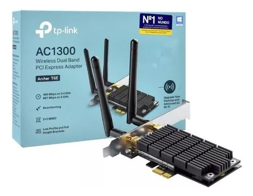 Placa De Red Wi Fi Tp Link Archer T6e Pci E Ac1300 Dual Band