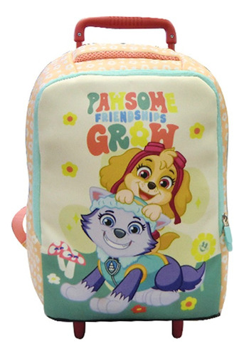 Mochila Infantil Paw Patrol Carro Neopreno Grande 37 X 29 Cm