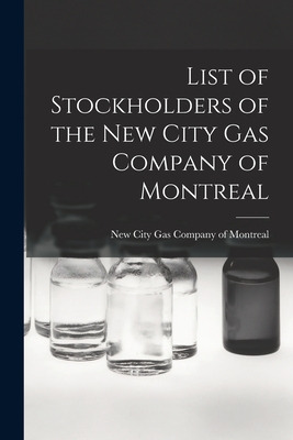 Libro List Of Stockholders Of The New City Gas Company Of...