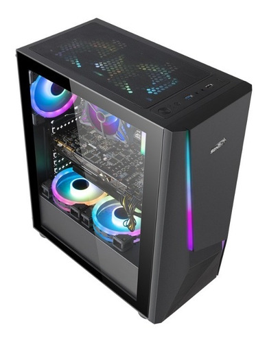 Imagen 3 de 8 de Gabinete Gamer Rgb Sentey P20 Lateral Transparente Pm20-sf