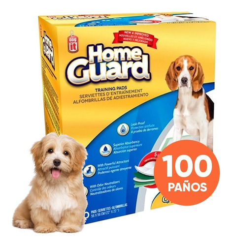Paños Pañales Entrenamiento Perros Dogit Homeguard X100
