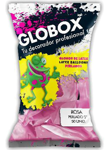 Globox Perlado 5 Pulgadas Color Rosa X 50 Un.