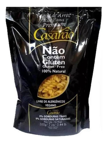 Kit 3x: Macarrão Fusilli Premium Sem Glúten Casarão 200g