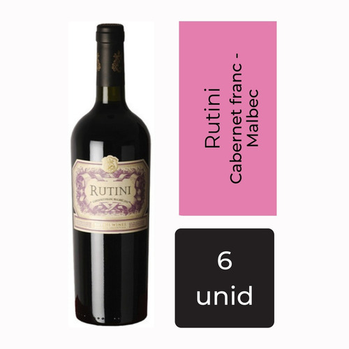 Vino Rutini Cabernet Franc Malbec 750 Ml X6 Mp Drinks
