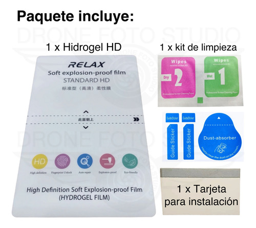 Protector Pantalla Hidrogel Hd Para Todo iPhone Plus Pro Max