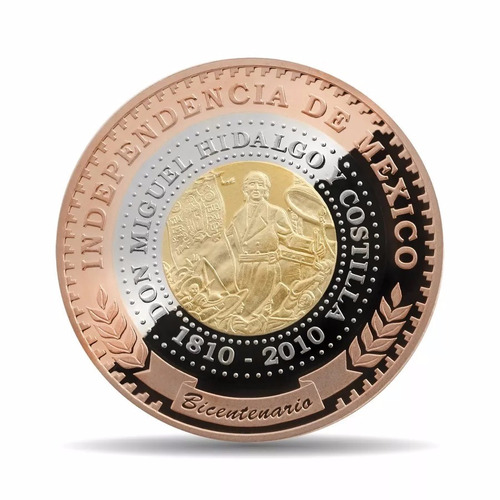 Moneda Medalla Trimetálica Bicentenario De La Independencia