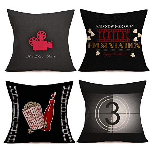 Funda De Almohada De Cine Carretes De Película De Bebi...