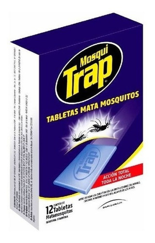 Tabletas Mata Mosquitos Accion Total Mosqui Trap X12