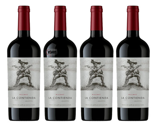 Vino La Contienda Malbec San Rafael Pack X4 Unidades