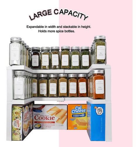 Organizador De Especias Expandible Y Apilable Para Cocina, B