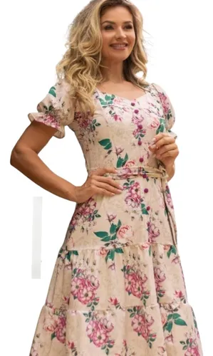 Vestido Moda Evang lica Maria Amore Parcelamento sem juros