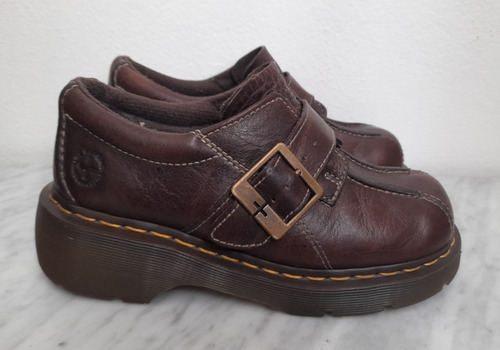 Zapatos Con Hebilla Dr. Martens Café Num .24 Mx 