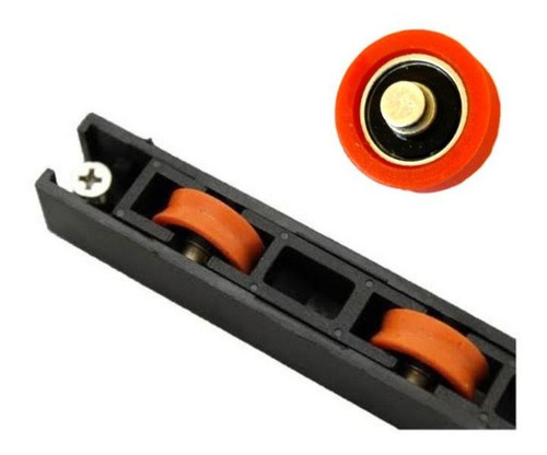 Roldana Porta Linha Suprema Dupla 50kg Nylon Kit C/ 2