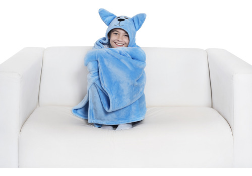 Cobertor Tv Infantil Soft Com Toca E Capuz 102x127 Cm