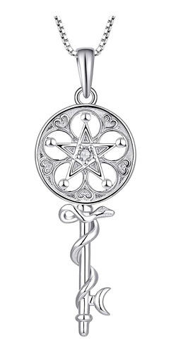 Rueda De Hecate Collar S925 Plata Wiccan Pagan Diosa Co...