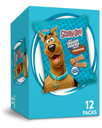 Scooby Doo Baked Graham Cracker Snacks Cinnamon 12 Pack 340g