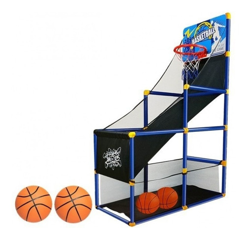 Imagen 2 de 9 de Estructura Aro De Basketball 2 Pelotas Inflador Ltf Shop