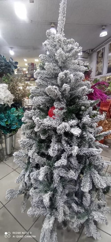 Árbol Pino De Navidad Nevado Nuevo Frondoso 1.80 Metros