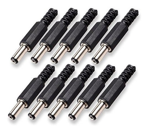 Httx 10pack 55mm X 25mm Dc Socket Male Barrel Jack Soldadura