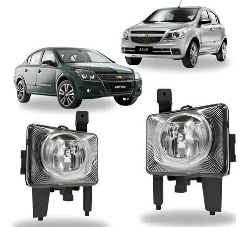 Par Farol Milha Vectra Agile 06/12 Montana 11-21 Lente Vidro Lentes De Vidro