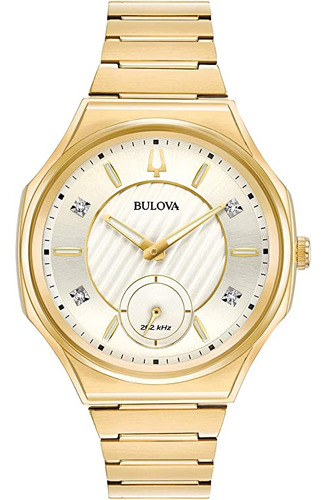 Bulova Ladies Curv Quartz Diamond Stainless Steel Bracelet