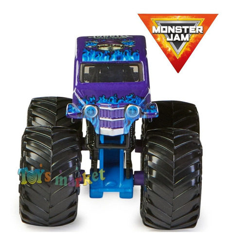 Imagen 2 de 2 de Monster Jam Camión De Metal Escala 1:64 Auto Monstruo Color Son Uva Digger