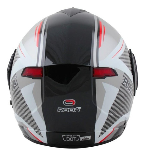 Imagen 3 de 7 de Casco Roda Luminar Abatible Luz Led Gafas Certificado Dot
