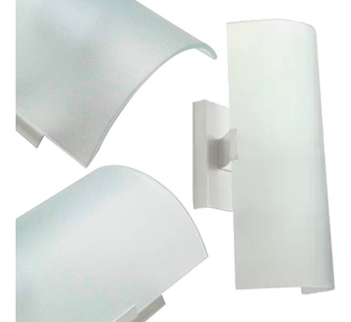 Luminaria Jardim Area Externa 1lamp. Vidro Branca Decorativa Cor Branco