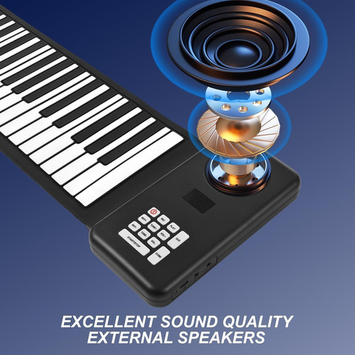 Teclado Electrónico Portátil Práctica De Piano De 88 Teclas