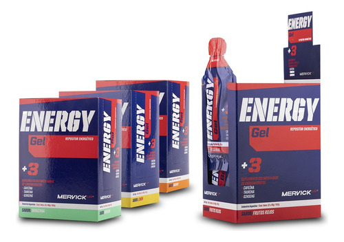 Energy Gel X24 Unidades Con Cafeína Sales Bcaa Mervick 