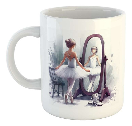 Taza Ceramica Bailarina Joven Practicando Danza Ballet