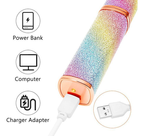 Depilador Facial 2 Em 1 Sobrancelha Buço Nariz Axilas Usb
