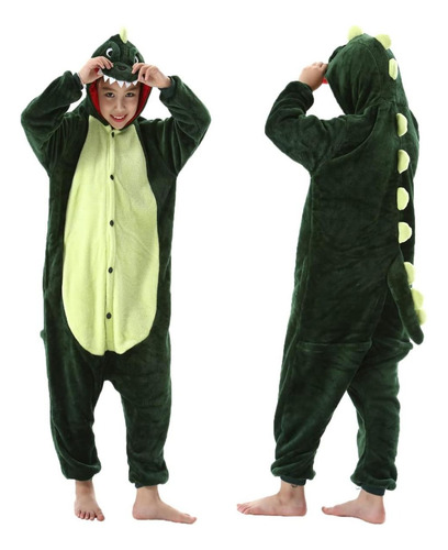 Pijama Enterito Con Capucha Cocodrilo Niños Y Adultos