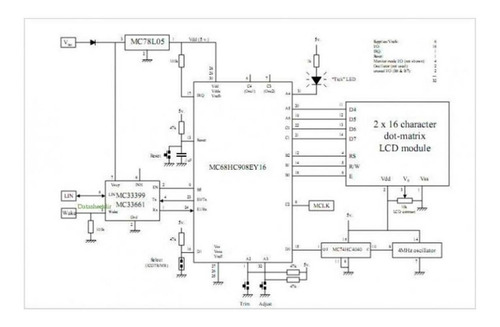 Microcontrolador Dip20 de 8 bits con programación flash MC68hc908