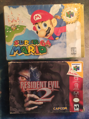Juego De Nintendo 64 Super Mario 64 Completo Y Resident Evil
