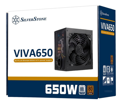 Imagen 5 de 10 de Fuente Silverstone Viva650 650w Certificada 80 Plus Bronze