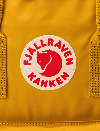 Mochila Fjällräven Kånken Laptop 15 Cor Ochre Desenho Do Tecido Lisa