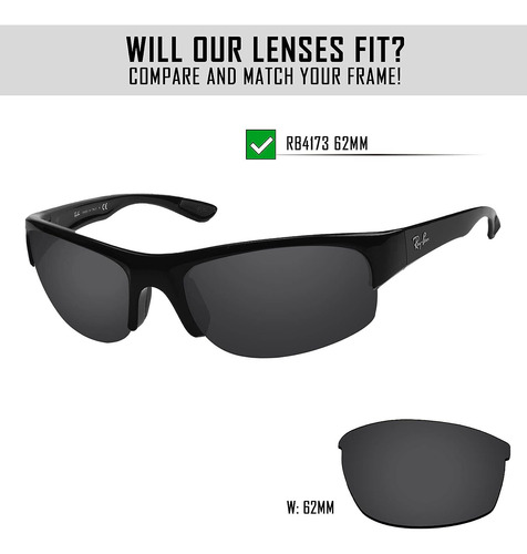 Lentes De Reemplazo Polarizados De Trushell Para Ray-ban Rb4