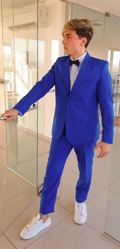 Imagen 4 de 6 de Traje Azul Francia Slim Fit Tropical