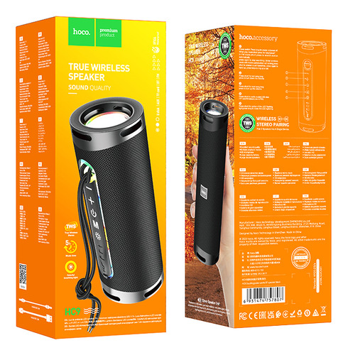 Hoco Altavoz Led 5wx2 5h Tws/fm Impermeable Full Envíogratis