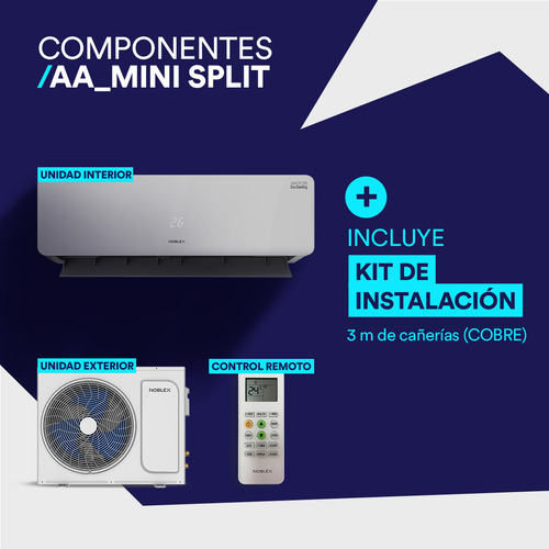 Aire Acondicionado Noblex Minisplit Inverter Nxin50c21amx Frio 18000 Btu 230v