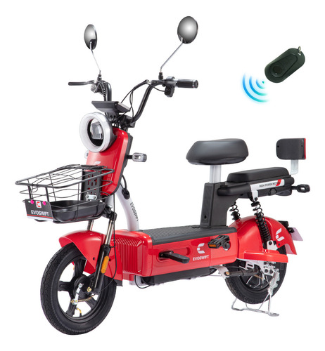 Bicicleta Eléctrica EVOSWIFT E600 Color Rojo 48v