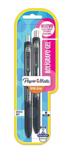 Bolígrafo Gel Rt 0.7 Ink Joy Negro X 2 Paper Mate