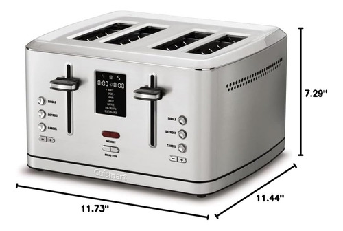 Tostadora Con Memoria Digital Cuisinart Cpt-740 De 4 Rebanad