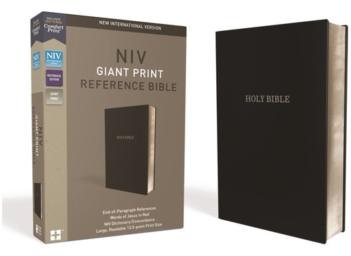 Libro Niv, Reference Bible, Giant Print, Leather-look, Bl...