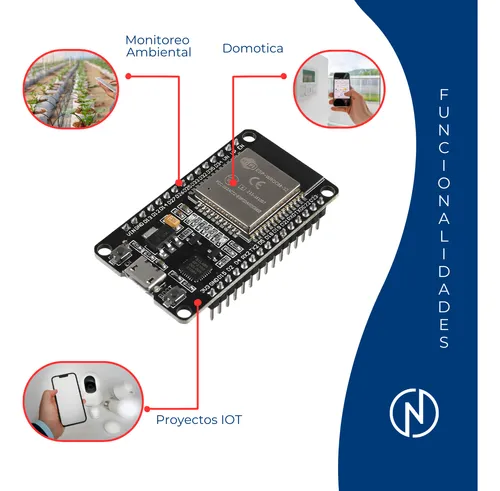Esp32wroom Tarjeta Desarrollo Wifi Bluetooth Iot 30 Pines