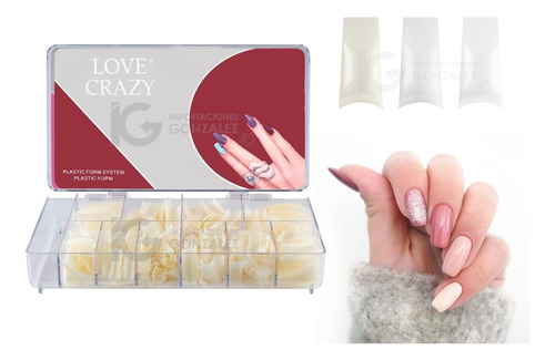 Caja Con 500 Tips Para Uñas Postizas Natural Francés Transparente Sin Envío