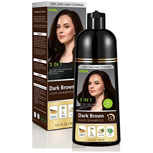 Ivnil Black Hair Dye Permanente Herbal Hair Color 5m3cx